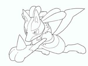 Lucario boyama sayfası,  coloring page, Lucario Saldırıları, 