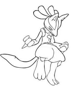 Lucario boyama sayfası,  coloring page, Uçan Lucario, 