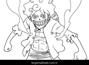 Luffy boyama sayfası – renkli çizimler, okul öncesi
