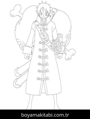 Luffy boyama sayfası – el becerilerini geliştirir, boyama çalışması