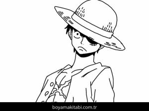 Luffy boyama sayfası – sanatsal çalışma, çocuklar için