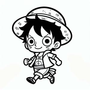 Luffy boyama sayfası,  coloring page, Luffy kolay çiz, 