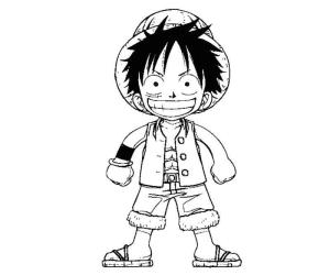 Luffy boyama sayfası,  coloring page, Chibi Luffy Komik, 