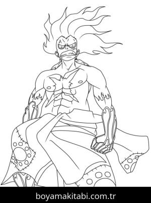 Luffy boyama sayfası – renkli çizimler, okul öncesi