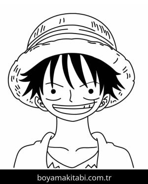 Luffy boyama sayfası – çocuklar için, çizgi film temalı