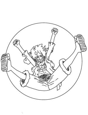 Luffy boyama sayfası,  coloring page, Luffy Gear 5 eğlence ücretsiz, 