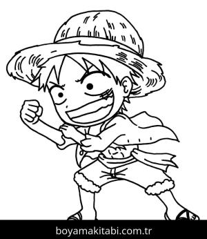 Luffy boyama sayfası – boyama çalışması, yaratıcılığı geliştirir