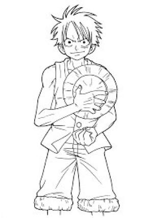 Luffy boyama sayfası,  coloring page, Kaptan Luffy, 