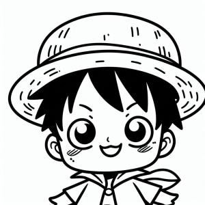 Luffy boyama sayfası,  coloring page, Luffy mutlu çizin, 