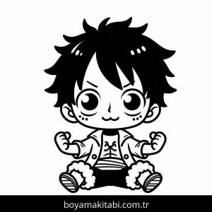 Luffy boyama sayfası – yaratıcılık, eğlenceli etkinlik