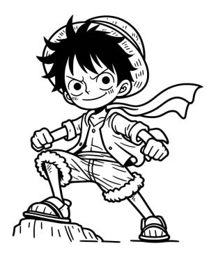 Luffy boyama sayfası,  coloring page, Luffy çiz 3, 