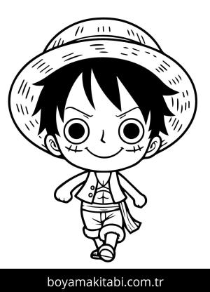 Luffy boyama sayfası – sanatsal çalışma, çocuklar için