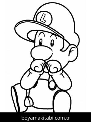 Luigi boyama sayfası – el becerilerini geliştirir, boyama çalışması