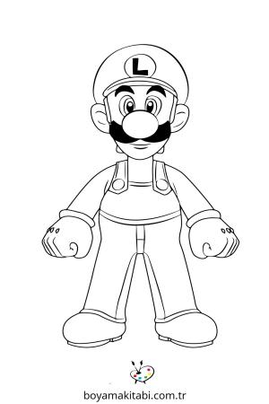 Luigi boyama sayfası – keyifli zaman, renkli çizimler