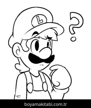 Luigi boyama sayfası – sanatsal çalışma, çocuklar için