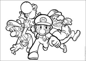 Luigi boyama sayfası,  coloring page, Luigi ve Koşu Arkadaşları, 