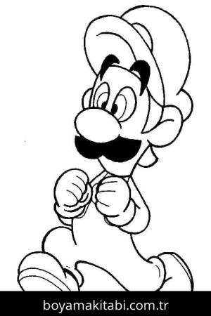 Luigi boyama sayfası – eğlenceli etkinlik, el becerilerini geliştirir