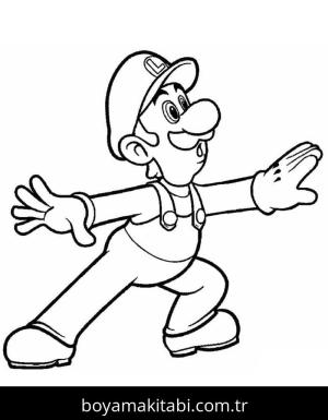Luigi boyama sayfası – boyama etkinliği, çocuk aktivitesi