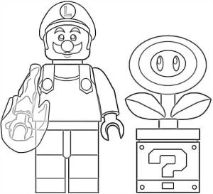 Luigi boyama sayfası,  coloring page, Lego Luigi, 