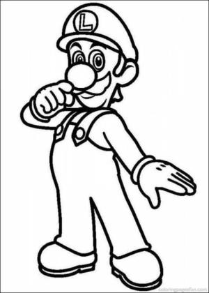 Luigi boyama sayfası,  coloring page, Müthiş Luigi, 