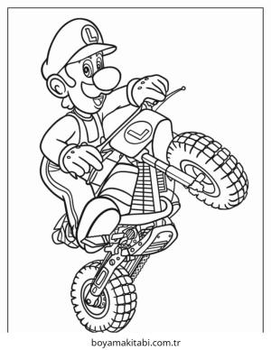 Luigi boyama sayfası – PDF indir, sevimli karakter