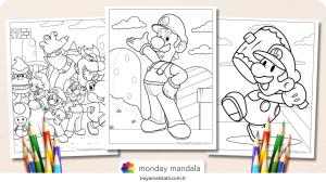 Luigi boyama sayfası – renkli çizimler, okul öncesi