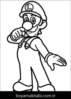 Luigi boyama sayfası – eğlenceli etkinlik, el becerilerini geliştirir