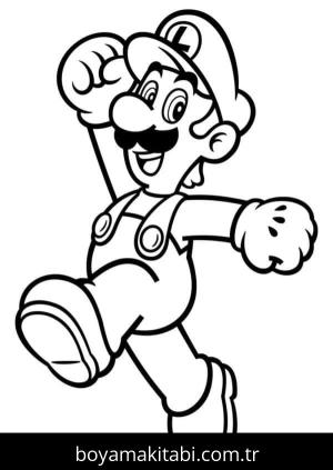 Luigi boyama sayfası – renkli çizimler, okul öncesi