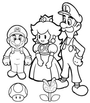 Luigi boyama sayfası,  coloring page, Luigi ve Arkadaşları Basit, 