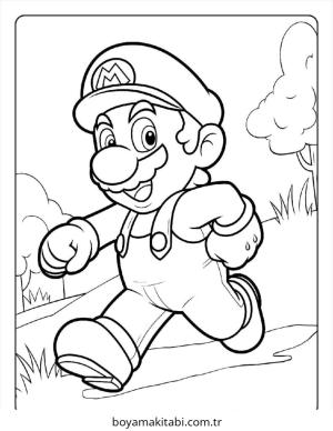 Luigi boyama sayfası – okul öncesi, evde etkinlik