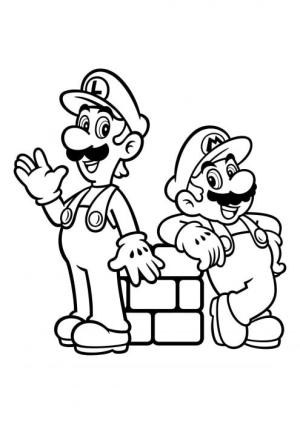 Luigi boyama sayfası,  coloring page, Luigi ve Mario, 