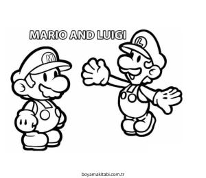 Luigi boyama sayfası – çocuklar için, çizgi film temalı