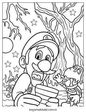 Luigi boyama sayfası – çocuk aktivitesi, PDF indir