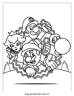 Luigi boyama sayfası – boyama etkinliği, çocuk aktivitesi