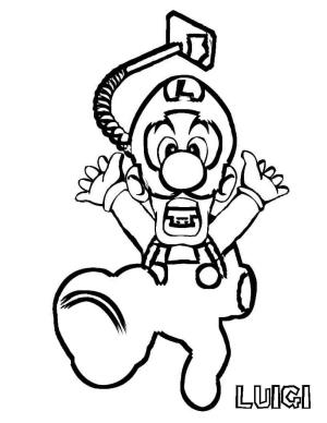 Luigi boyama sayfası,  coloring page, Çizim Dalgıç Luigi, 