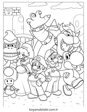 Luigi boyama sayfası – sanatsal çalışma, çocuklar için