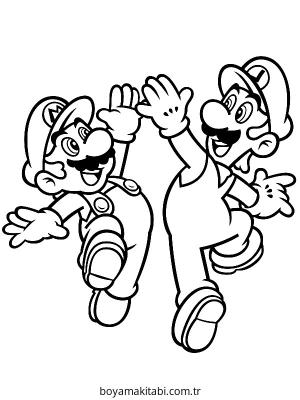 Luigi boyama sayfası – çizgi film temalı, basit çizim