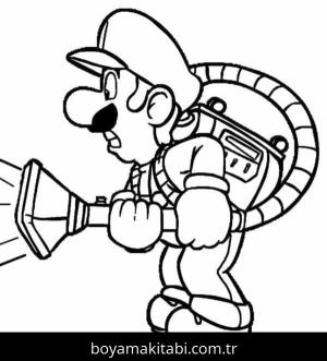 Luigi boyama sayfası – okul öncesi, evde etkinlik