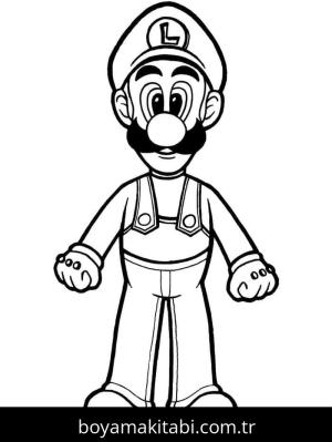 Luigi boyama sayfası – eğitici aktivite, yaratıcılık