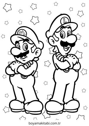 Luigi boyama sayfası – kolay boyama, eğitici aktivite
