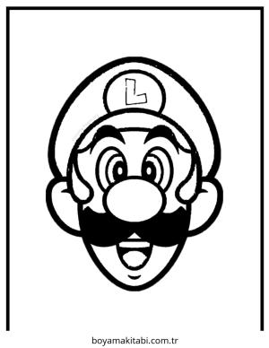 Luigi boyama sayfası – sevimli karakter, sanatsal çalışma