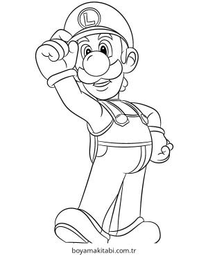 Luigi boyama sayfası – keyifli zaman, renkli çizimler