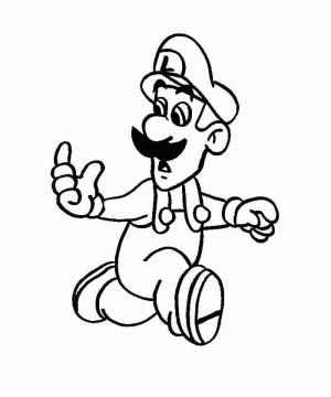 Luigi boyama sayfası,  coloring page, Luigi Koşu, 