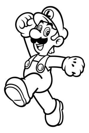 Luigi boyama sayfası,  coloring page, Luigi Normal, 