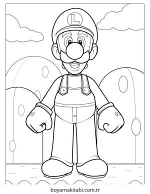 Luigi boyama sayfası – el becerilerini geliştirir, boyama çalışması