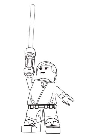 Luke Skywalker boyama sayfası,  coloring page, Lego Yıldız Savaşları Luke Skywalker, 