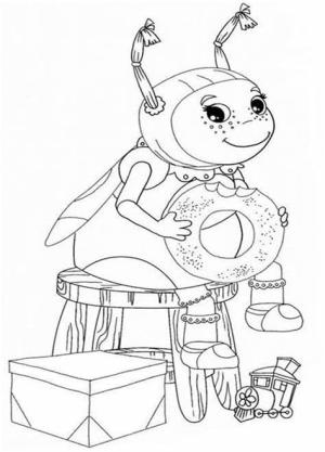 Luntik boyama sayfası,  coloring page, Luntik JPG, 