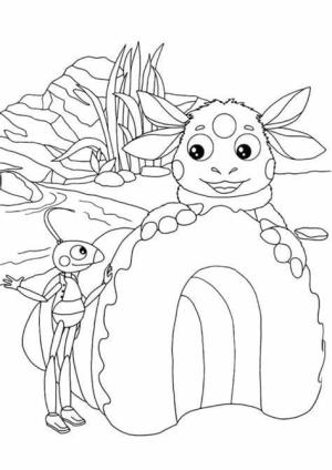 Luntik boyama sayfası,  coloring page, Yazdırılabilir Luntik Resim, 