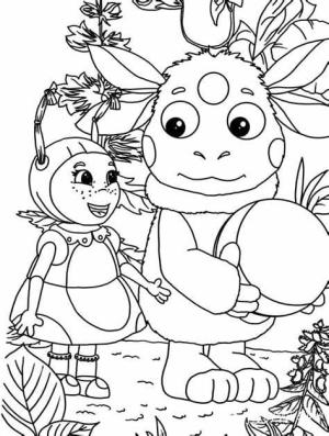 Luntik boyama sayfası,  coloring page, Yazdır Luntik Anahat, 