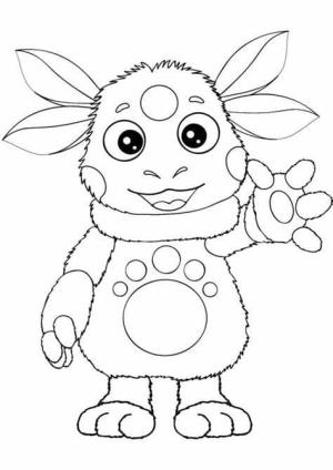 Luntik boyama sayfası,  coloring page, Mutlu Luntik, 